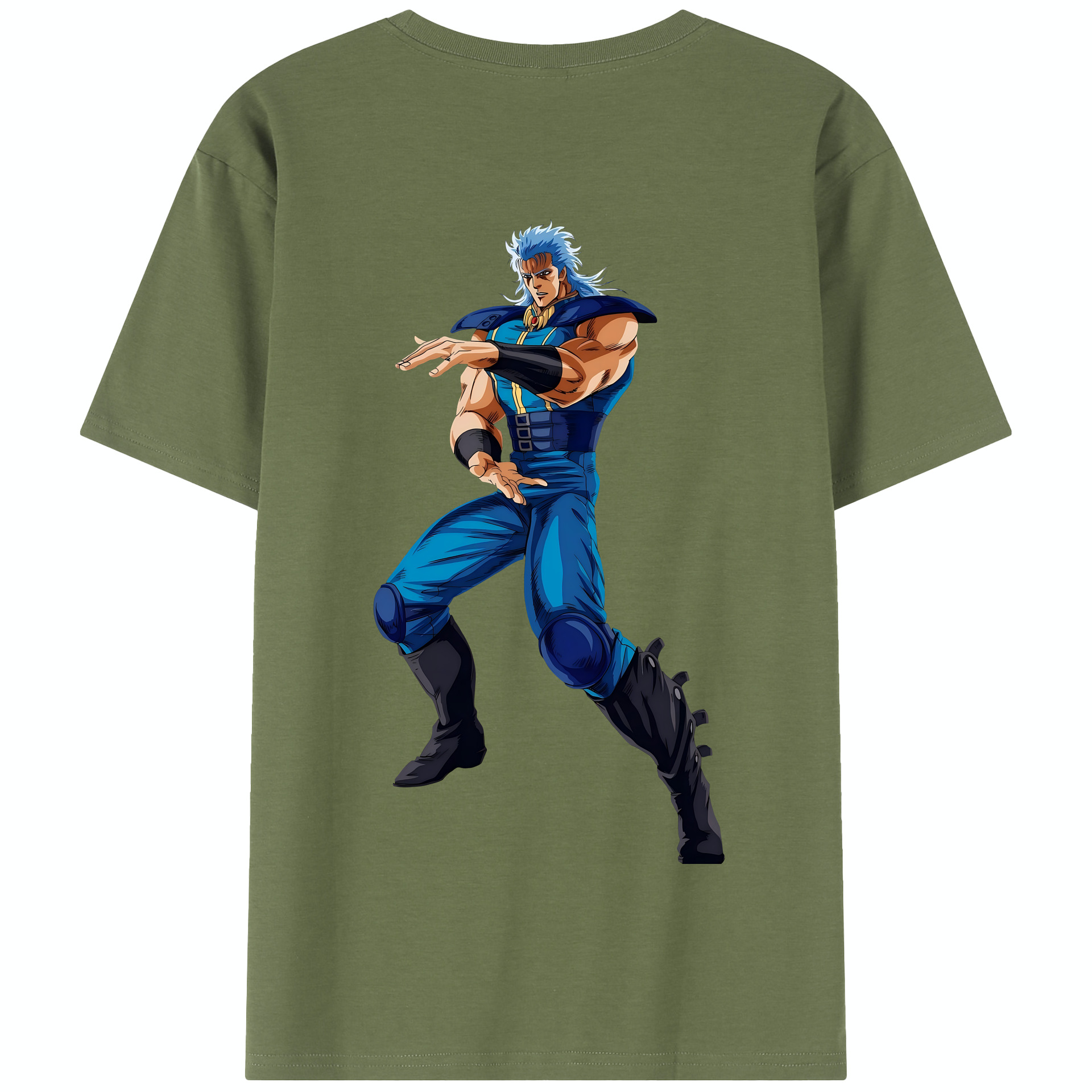 （画像用） 北斗の拳 Fist of the North Star 綿100％半袖Tシャツ（背面プリント）